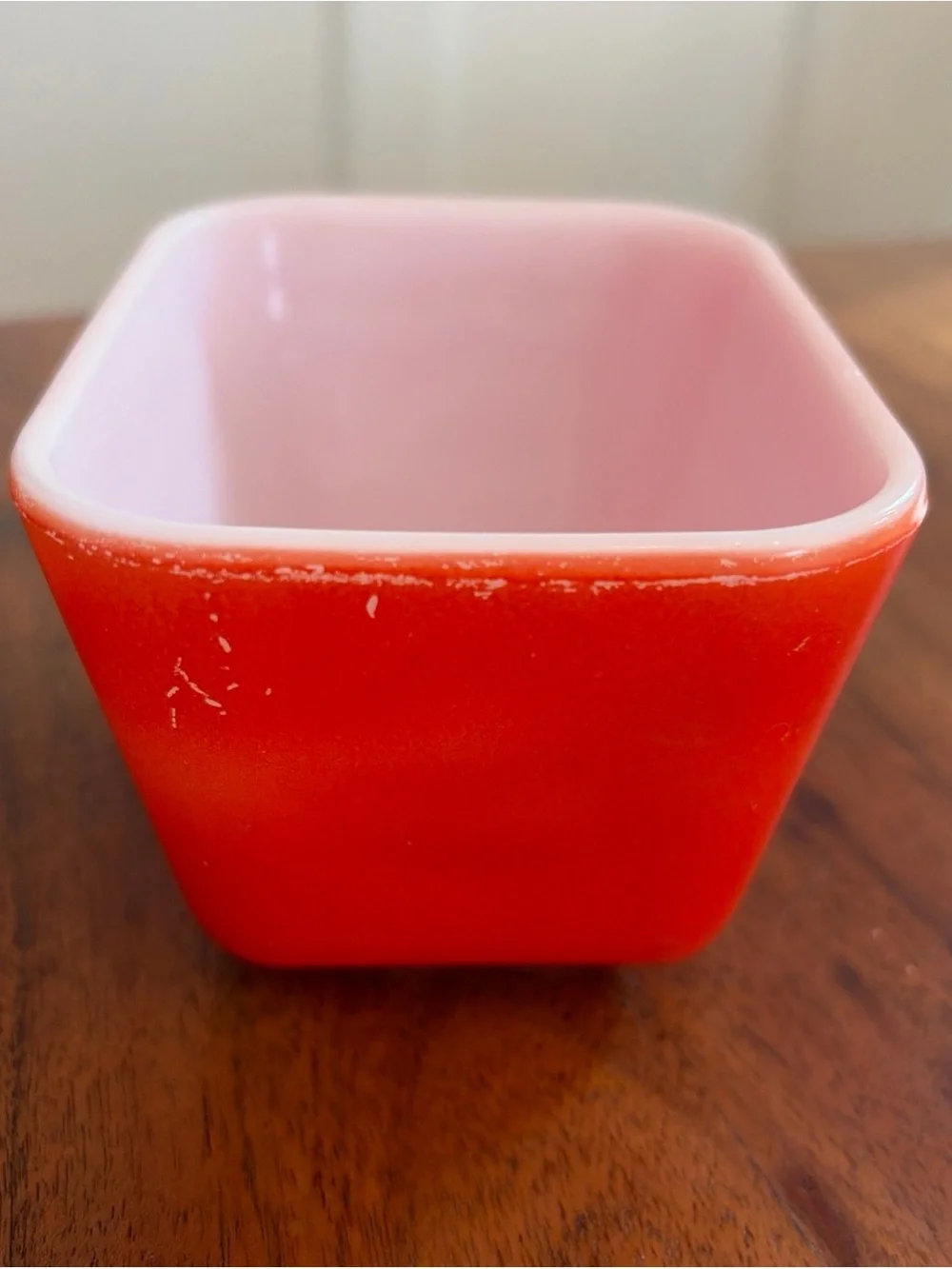 Vintage Pyrex 501 Red Refrigerator Dish 1.5 Cup w/ Ribbed Lid 501-C Fridgie READ
